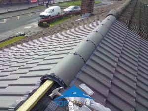 During installation of a new roof ridge in Kildare